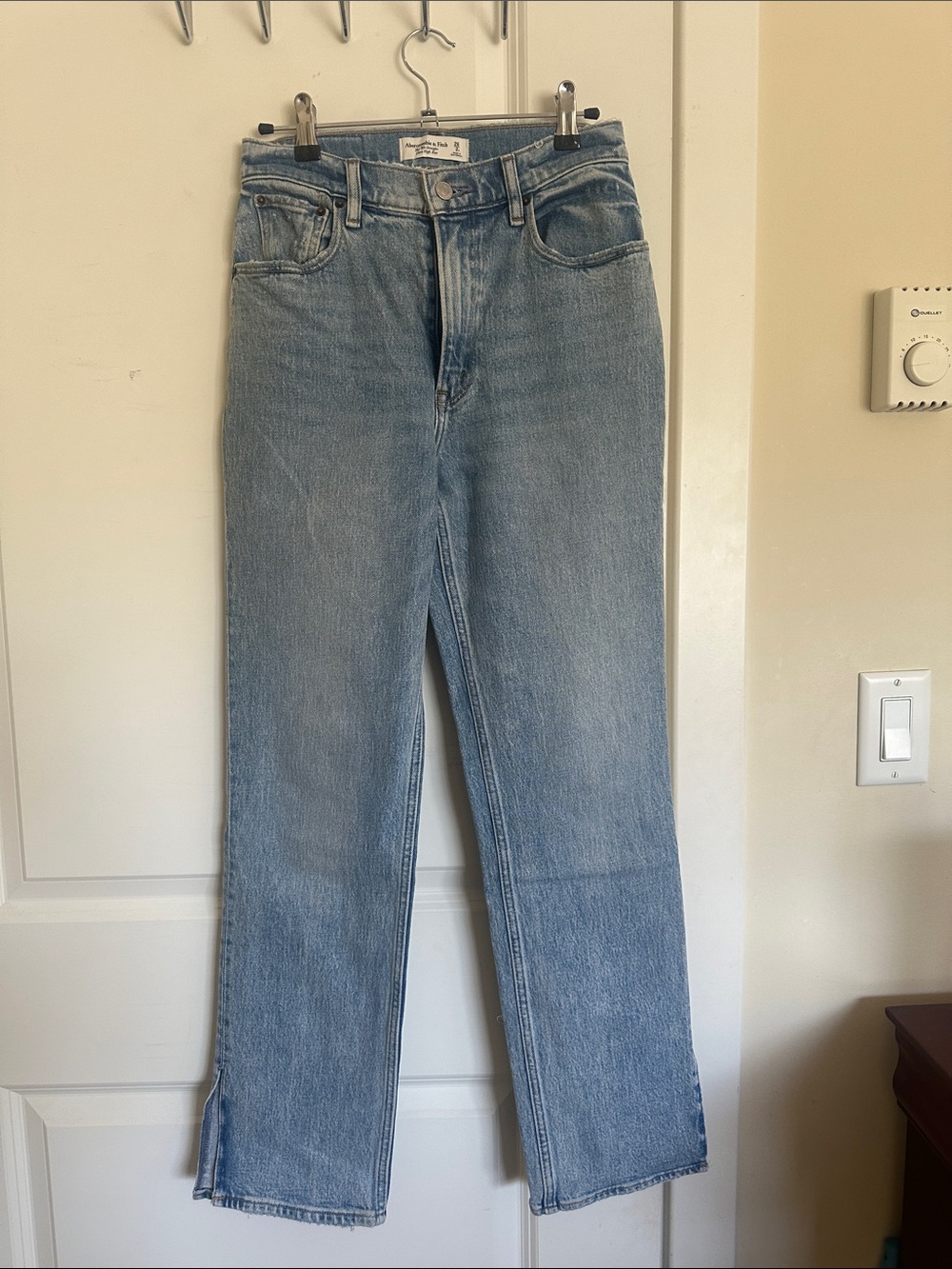 Abercrombie & Fitch Light Wash Straight-Leg Jeans